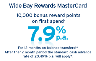 Wide Bay Rewards MasterCard