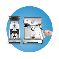 Breville BES810BSS Duo Temp Pro Espresso Machine with Dose Control Pro Coffee Grinder